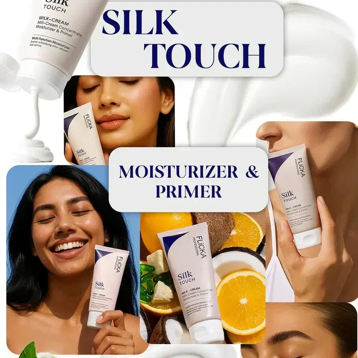 FLICKA Silk Touch & Blend & Shine Face Perfection Duo | Hydrating Primer+SPF Foundation