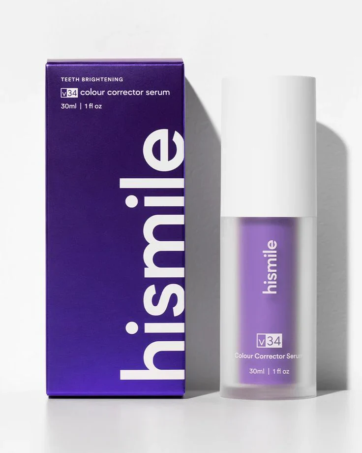 HiSmile V34 Purple Teeth Whitening Serum – Instant Stain Removal & Brighter Smile